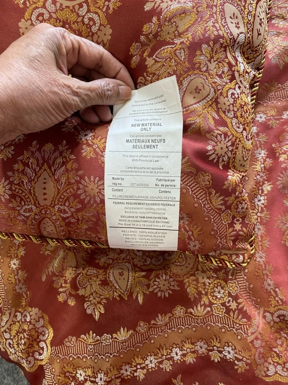 Classic Red and Gold Damask Comforter - Timeless Home Bedding